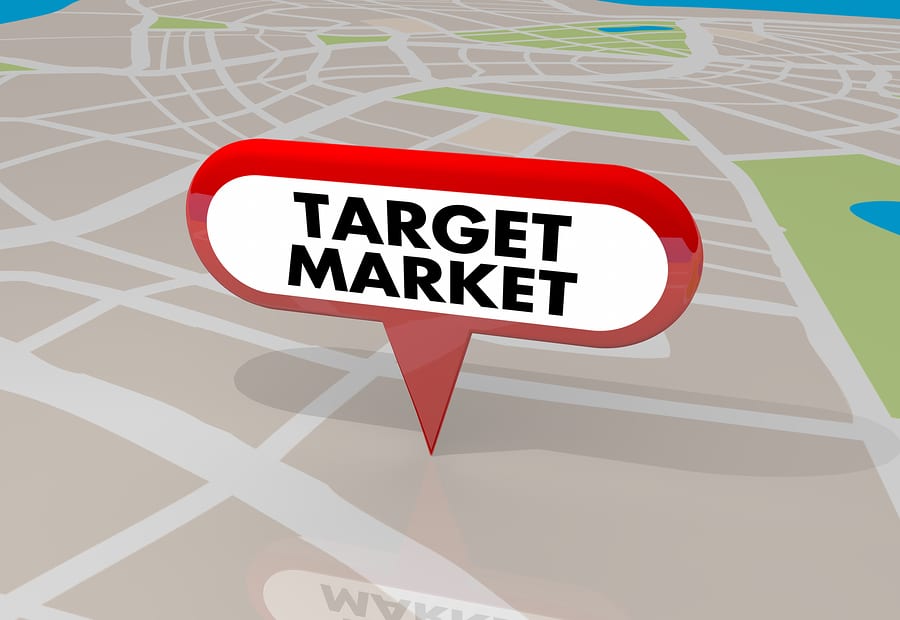 geofencing: Target Market New Customers Map Pin Illustration